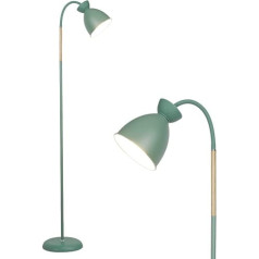 Antena žirafe | Grozāma stāvlampa pasteļzaļa | E27 ligzda Max 60W | Augstums 159 cm | Retro metāla stāvlampa | 1 Spuldze | Dzīvojamā istaba, guļamistaba un kabinets