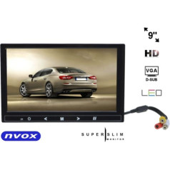 Nvox hm 910 vga lcd auto vai brīvi stāvošs monitors 9cali cali led hd vga hdmi av 12v 230v