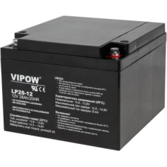 VIPOW 12V 28Ah gēla akumulators