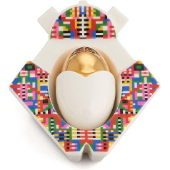 Alessi Jesus ESA05 1 - Baby Jesus Figurine for Nativity Scene Made of Porcelain with Hand-Applied Decals and Details in 24 Carat Gold, Multi-Coloured