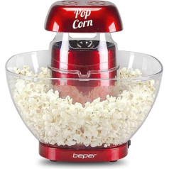 BEPER P101CUD052 Popcorn Machine Hot Air - Popcorn Machines with Removable Popcorn Bowl without Grease and Oil