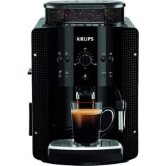 Krups automātiskais espresso automāts YY8125FD pupiņu kafijas dzirnaviņas ar rokas spiedienu (15 bāri, tvaika sprausla) melna