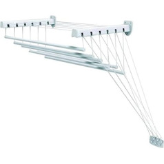 Gimi Lift 140 Wall and ceiling-mounted clothes dryer in steel, 8.5 m drying length