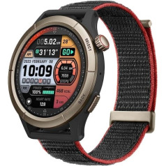 Amazfit Cheetah Pro skriešanas viedpulkstenis ar divjoslu GPS, maršruta navigāciju un bezsaistes kartēm, treniņu veidni, sirdsdarbības monitoru, iebūvētu Alexa, 14 dienu akumulatora darbības laiku vīriešiem un sievietēm — apaļš