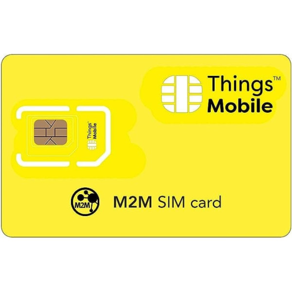 SIM karte M2M — Things Mobile — ar pārklājumu visā pasaulē un vairāku pakalpojumu sniedzēju tīklu GSM/2G/3G/4G. Bez fiksētām izmaksām, bez derīguma termiņa un konkurētspējīgām likmēm. 10 € iekļauts kredīts