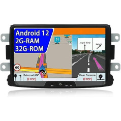 JOYX Android 10 automašīnas radio, kas piemērots Renault Duster/Dacia Sandero/Lada Xray 2/Renault Captur/Logan 2 - atpakaļskata kamera Canbus Free - 2G + 32G - 2 Din 8 collas - ar stūres vadību 4G WiFi DAB Carplay