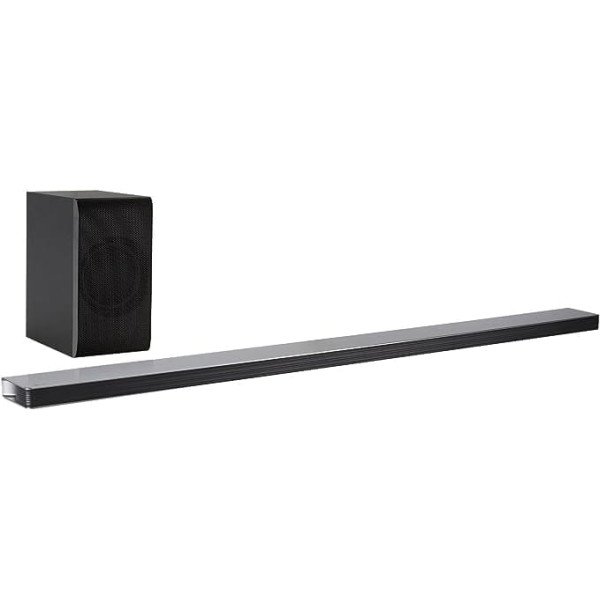 LG SJ8 4.1 Soundbar (300 W, bezvadu zemfrekvences skaļrunis, Bluetooth) Melns