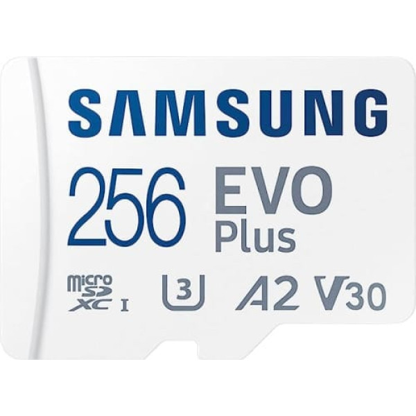 256GB Evo Plus MicroSD Memory Card for Go Pro Hero 4, Hero 5, Hero 6, Hero 7, Hero 8, Hero 9 Fusion Session + Digi Cleaning Cloth