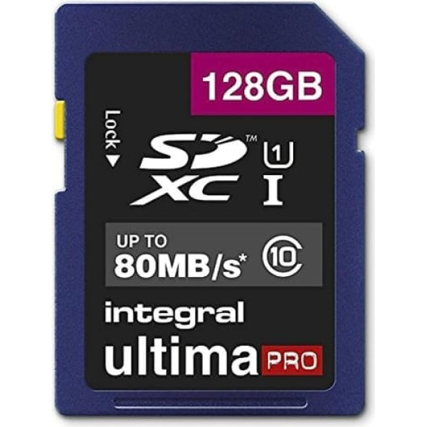 Integrēta INSDX128G10 – 80U1 UltimaPro 128GB Class 10 SDXC atmiņas karte