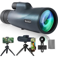 10-30x50 Zoom Monocular Telescope with Tripod Carry Bag Hand Strap Phone Adapter - BAK4 Prism & FMC Lens - Waterproof for Travel Bird Watching Wildlife Camping Scene (Green)