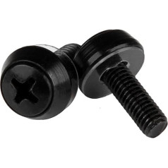 StarTech.com M5 x 12mm Mounting Screws 50 Pack Black M5 Screws for Server Racks