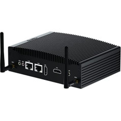 HISTTON Dual Core Fanless Mini PC, Industrial PC Core i5-7300U, DDR4 8GB RAM 256GB SSD, Dual LAN, WiFi, BT4.2, Industrial Mini PC 2 RS232 COM, Dual HD, USB 3.0, Mini Desktop PC Windows 10 P. ro