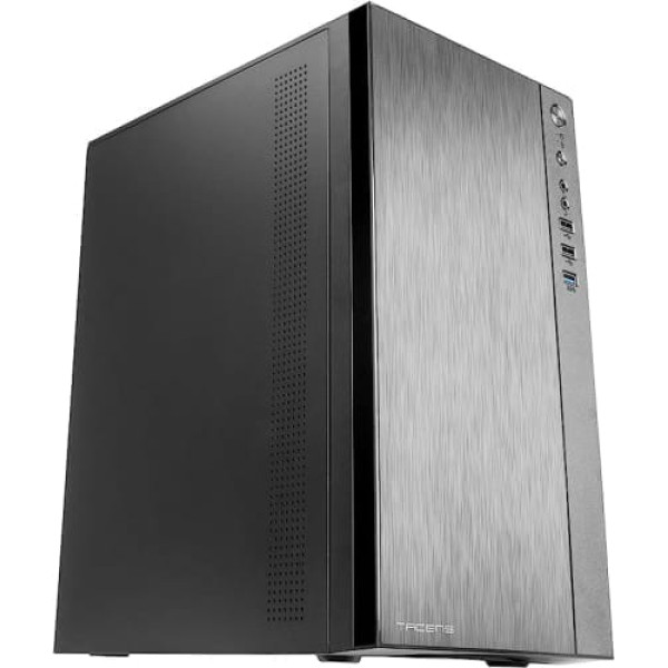 Tacens Anima ACX, Micro ATX datora korpuss, matēta alumīnija priekšpuse, 12 cm ventilators, USB 3.0, melns