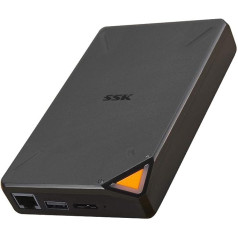 SSK pārnēsājams ārējais bezvadu NAS cietais disks 1 TB personīgā mākoņa viedā krātuve ar savu WiFi tīklāju, automātisku dublēšanu, bezvadu attālo piekļuvi tālrunim/planšetdatoram/datoram/klēpjdatoram