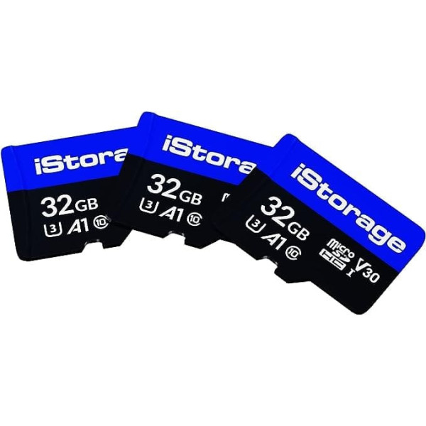 Iesaiņojiet 3 GB iStorage microSD karti, šifrējiet iStorage microSD kartēs saglabātos datus, izmantojot datAshur SD USB zibatmiņas disku, saderīgs tikai ar datAshur SD diskdziņiem