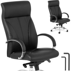 Krēsls, grozāms biroja krēsls, regulējams EKO ĀDA elegants, maks.100 kg