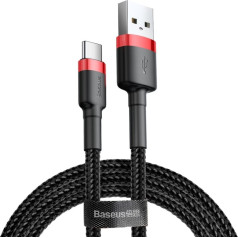 Прочный нейлоновый USB-кабель USB-C QC3.0 2A 3M черный и красный
