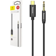 Baseus Yiven Премиум AUX провод USB-C -> 3.5 mm 1.2m Черный (EU Blister)