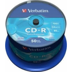 Verbatim Matricas CD-R 700MB 1x-52x Extra Protection 50 Pack Spindle