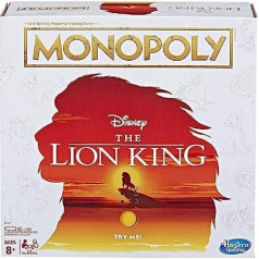 Monopolspēle – Disney The Lion King Edition – galda spēle ģimenei – angļu valodā