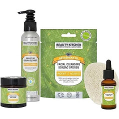 Beauty Kitchen Abyssinian Oil Complete Hydra Boost Kit для лица с органическими ультраувлажняющими растительными маслами - Веганский дневной крем/очищающее средс