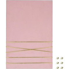 Navaris Pin Board kolāžas foto siena izgatavota no samta 44 x 30 cm attēlu turētājs ar auklu fotogrāfijām attēliem pastkartēs ir rozā piespraudes