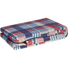 Flannelette Navy Tartan čeka Apgriežams 100 % kokvilnas Flannelette segas komplekts Luksusa gultas veļas komplekts Angus (divvietīgs)