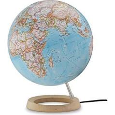 National Geographic - Globe Neon Classic - zila ciparnīca, kļava un alumīnijs, 30 cm, apgaismots