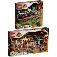 BRICKCOMPLETE Lego 76948 T. Rex & Atrociraptor: Dinosaur Breakout & 76951 Pyroraptor & Dilophosaurus transportēšanas komplekts pa 2