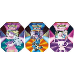 PoKéMoN Pokébox 2021. gada februāris — tirdzniecības kāršu spēle (izlases modelis Flagadoss of Galar — V vai Lucario — V vai Mew — V) POB39, daudzkrāsains