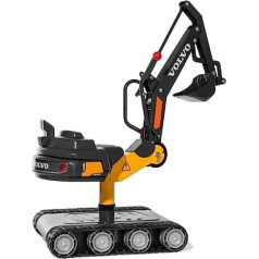 Rolly Toys rollyDigger XL Volvo 513222 Excavator (Sand Toy, Colour Black/Yellow, for Children from 3-8 Years)