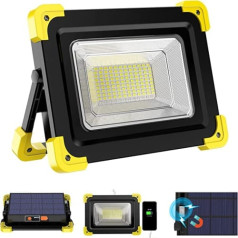 ‎hacevida Hacevida Construction Spotlight LED Battery, LED Work Light 8000 lm, Work Light LED Battery 120 LED / 14000 mAh / 2 Charging Methods / as Power Bank / 4 Modes / Construction Light for Camping / Construction Site