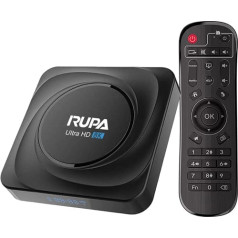 RUPA Android TV Box 11.0, Smart TV Box 8GB RAM 128GB ROM RK3566 Quad-Core CPU atbalsts HD 3D 8K 2.4G/5Ghz WiFi BT 4.0 USB 3.0 LAN 1000M televizora pierīce