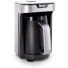 Fakir Kaave Mono Turkish Mocha Machine, Coffee Machine with 4 Cup Capacity, Easy One-Touch Control System, 535 Watt, Silver