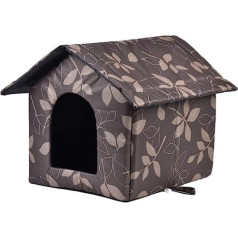 XNSHUN Cat House for Outdoor Winter Proof Foldable Waterproof Weatherproof Cat Cave Pet House Soft Warm Pet House Outdoor Dog Cave with Removable Cushion for Small Dogs Cats (L)