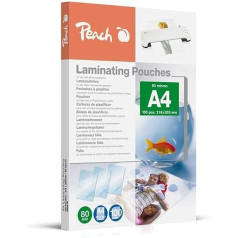 Peach PP580-02 Laminating Pouches A4 80 microns Pack of 100