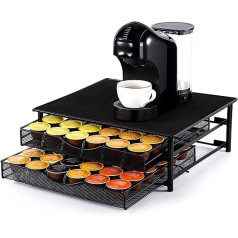 Sysyly SYSYSYLY Dolce Gusto Capsule Holder | Coffee Capsules Storage of 72 Coffee Capsules | Comes with 2 Drawers | Non-Slip Feet, Robust, Shockproof and Rustproof Metal | Dolce Gusto Accessories