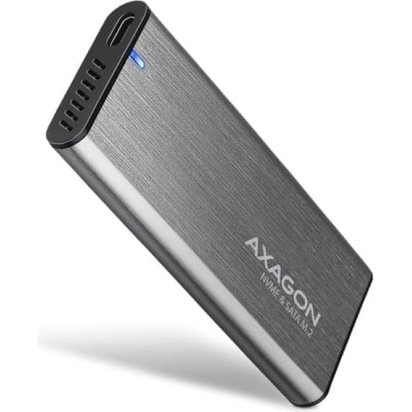 Action Ārējais korpuss, alumīnijs, bezskrūvēm, EEM2-SG2, USB-C 3.2 Gen 2 — M.2 NVMe un Sata SSD