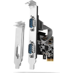 Action Pcea-s2n kontrolieris pcie 2x rs232 seriālais ports 250 kbps, sp & lp iekļauts