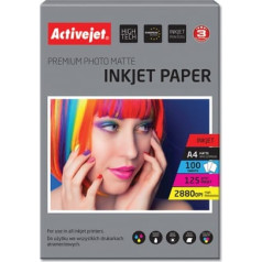 Matte photo paper activejet ap4-125m100 (a4; 100 pcs.)