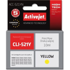 Activejet acc-521yn tinte (aizstājēja canon cli-521y; supreme; 10 ml; dzeltena)