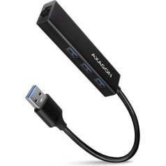 Action Tīkla karte hma-gl3a 3x usb-a + glan, usb3.2 gen 1 centrmezgls, metāls, 20 cm usb-a kabelis