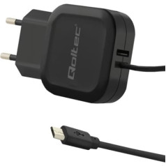 Qoltec Sienas lādētājs 17w | 5v | 3.4a | usb + mikro usb kabelis