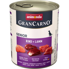 Animonda grancarno senior flavor: beef and lamb - 800g can