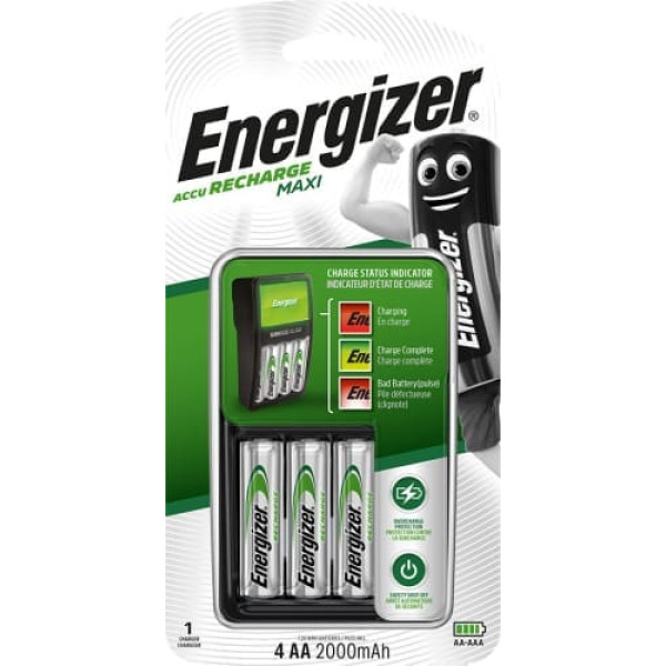 Energizer lādētājs maxi+4aa accu hr6 jauda+2000mah