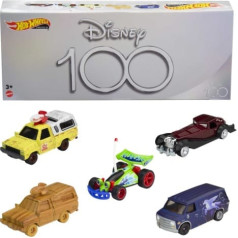 Hot wheels premium Disney 100 gadu jubilejas komplekts ar 5 automašīnām