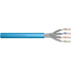 Digitus Cat 6a instalācijas telekomunikāciju kabelis, s/ftp, eca, solid, awg 23/1, lsoh, 100m folijā ietīts zils