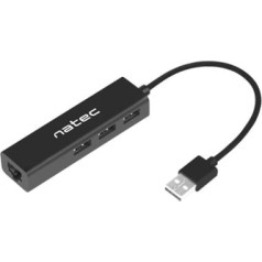 Natec Dragonfly usb centrmezgls 3 usb 2.0 + rj45