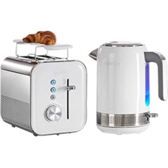 Breville VKJ944X spīdīga tējkanna / noņemams un mazgājams kaļķakmens filtrs / ātri vārās / 1,7 l / 2400 W / balts