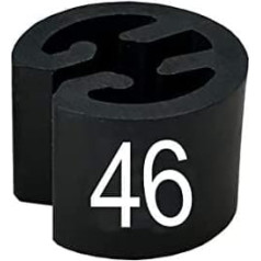 ‎pb-onlinehandel Mini Size Tabs Diameter 13 mm for Clothes Hangers Black Print White 46